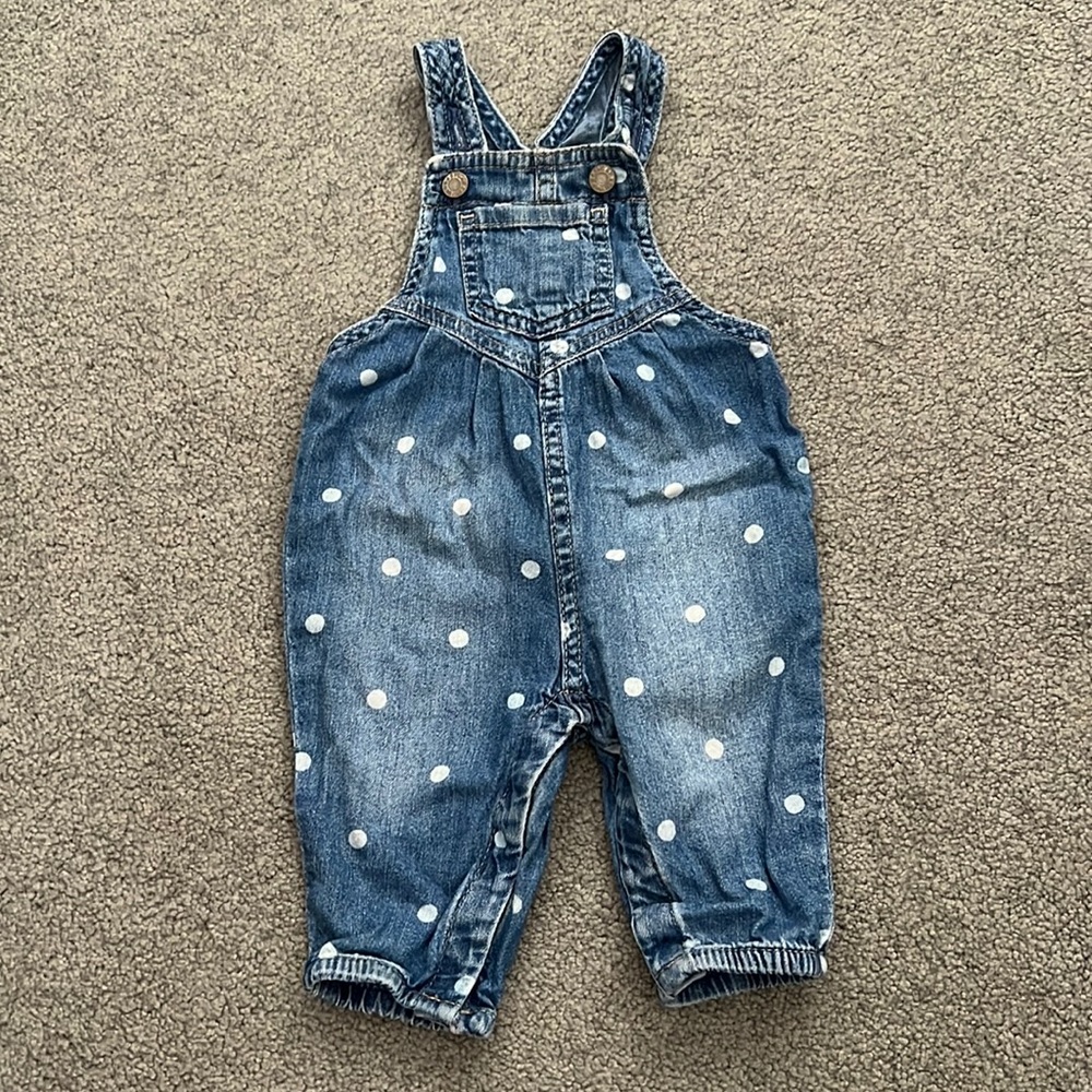 Baby girl GAP polka dot overalls